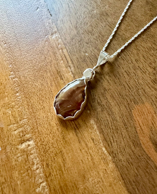 Honey quartz necklace