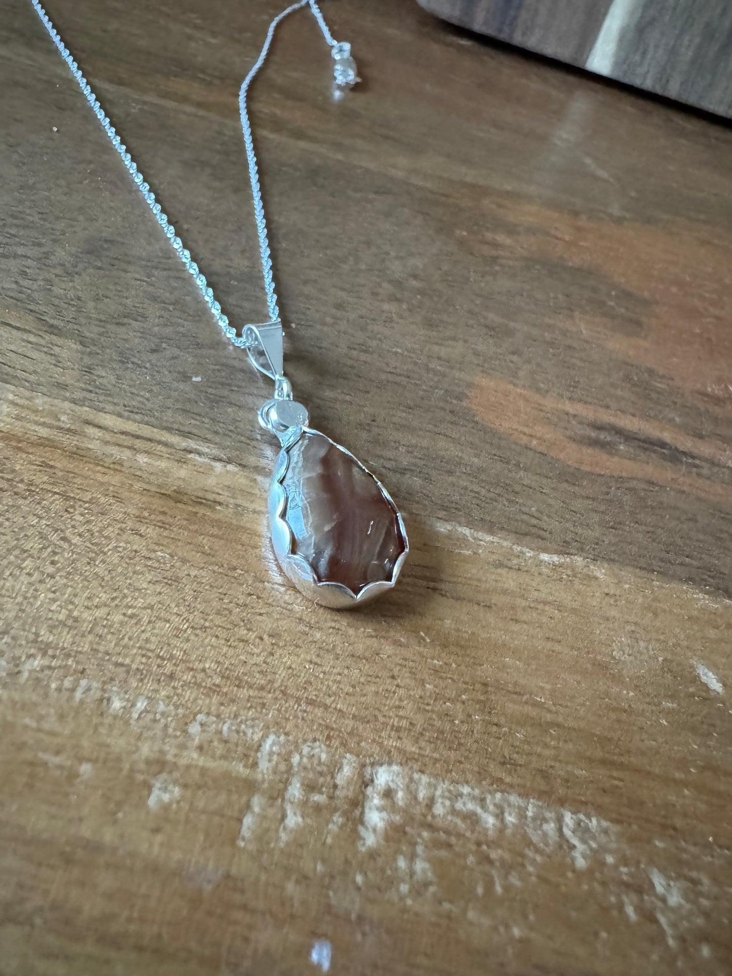 Honey quartz necklace